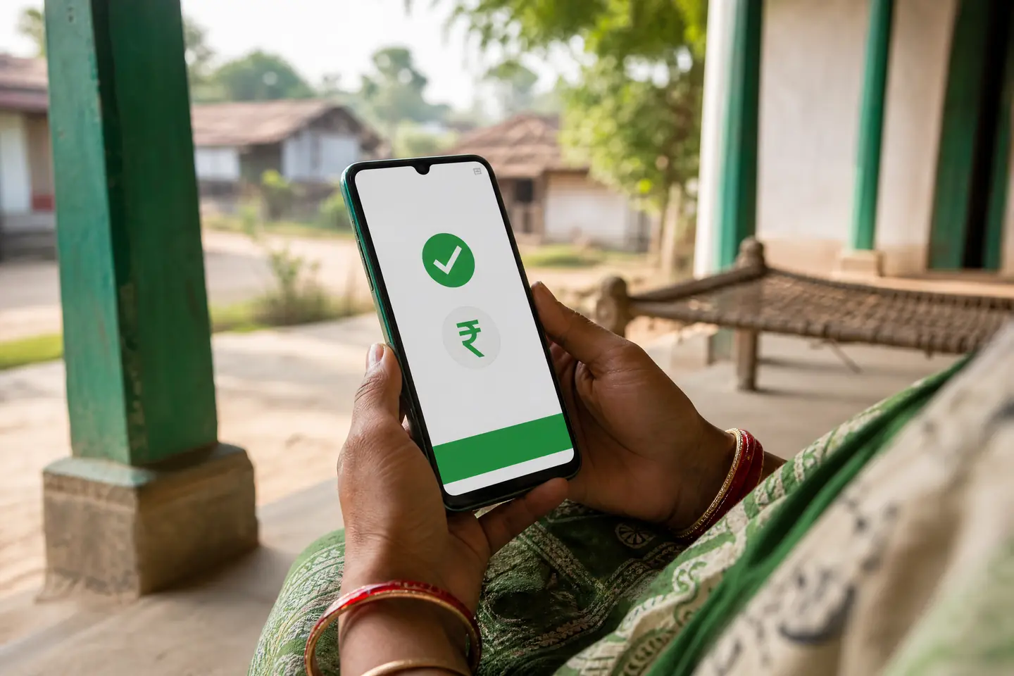 Checking Annapurna Bhandar payment status online on mobile phone