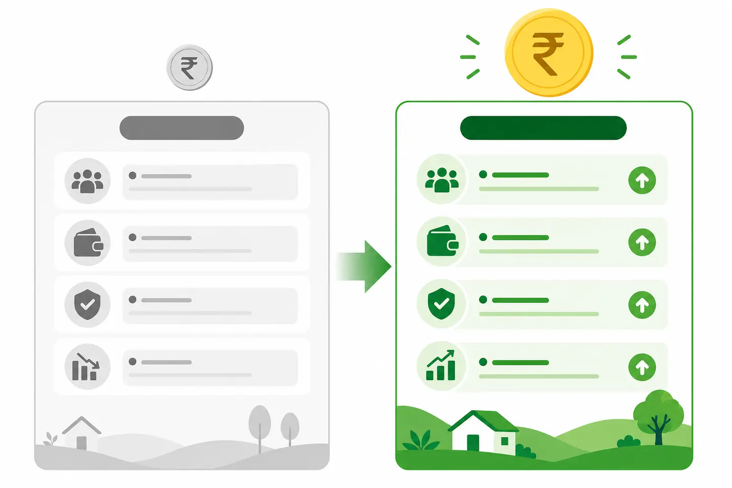 Annapurna Bhandar vs Lakshmir Bhandar comparison infographic 2026