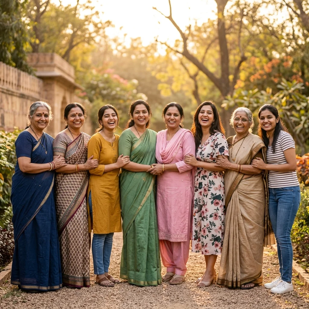 Diverse group of Indian women representing eligibility
